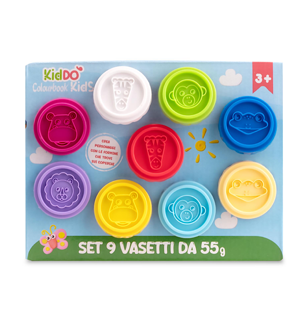 SET 9 VASETTI PLASTILINA KidDÓ