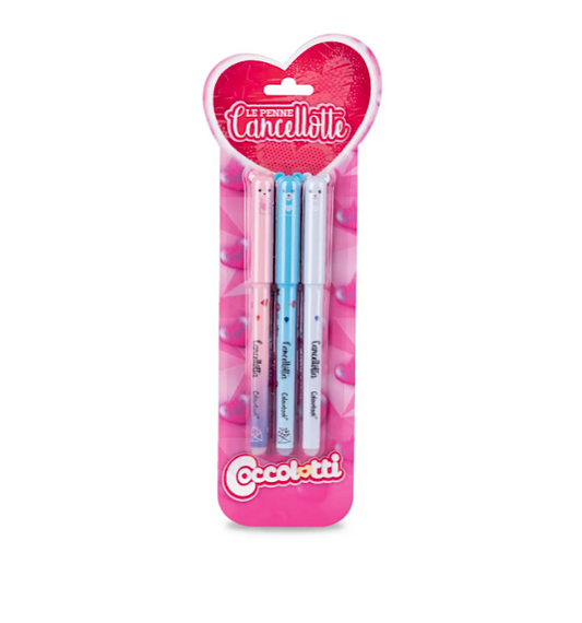 COCCOLOTTI- SET DI 3 PENNE CANCELLOTTE