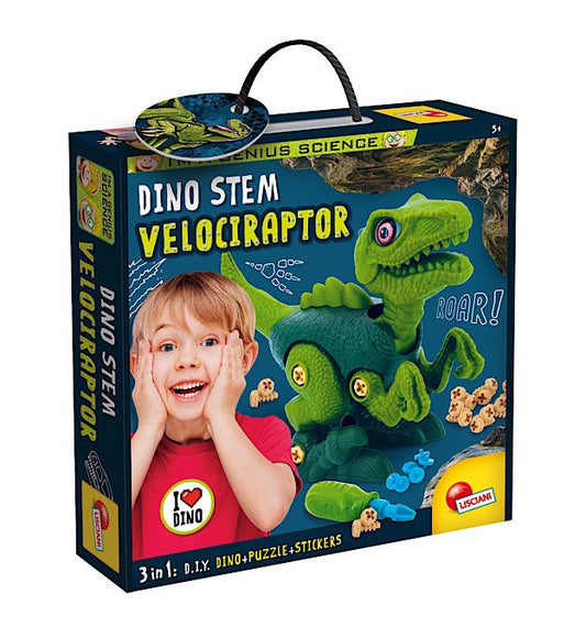 GIOCO LISCIANI- I'AM A GENIUS DINO STEM VELOCIRAPTOR