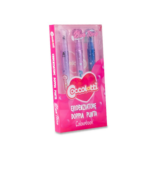 COCCOLOTTI- SET 3 EVIDENZIATORI DOPPIA PUNTA