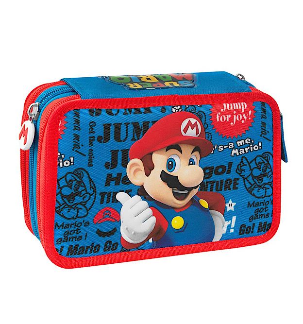 ASTUCCIO 3 ZIP SUPER MARIO