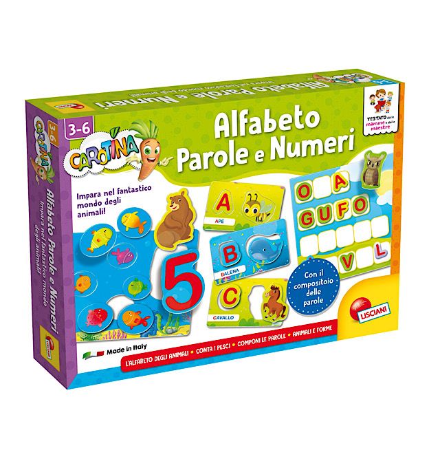 GIOCO LISCIANI- ALFABETO PAROLE E NUMERI