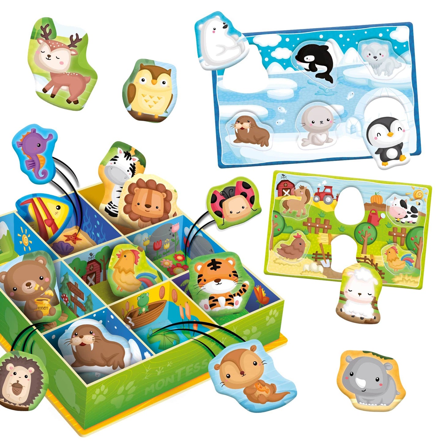 GIOCO LISCIANI- MONTESSORI HAPPY ANIMALS