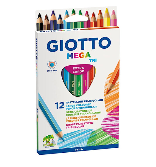 CONFEZIONE DA 12 PASTELLI GIOTTO- MEGA TRI