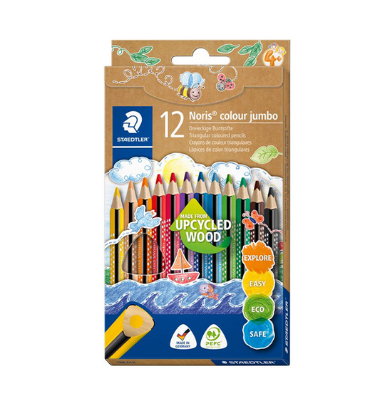 CONFEZIONE 12 PASTELLI STAEDTLER NORIS COLOUR JUMBO