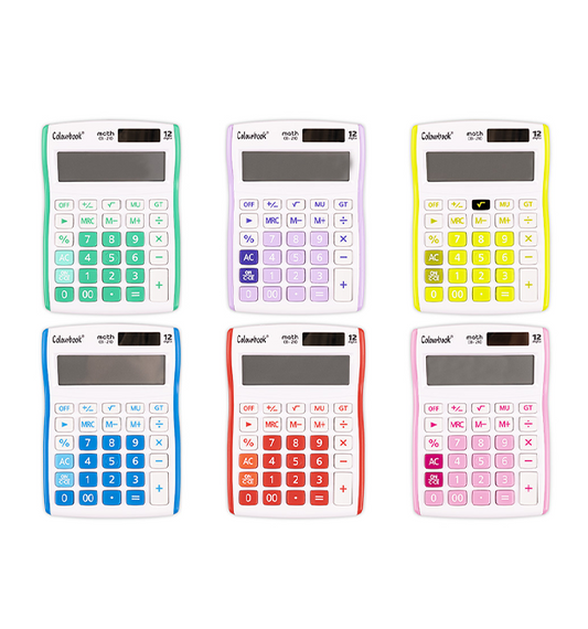 CALCOLATRICE COLOURBOOK 12 CIFRE MATH CB- 210