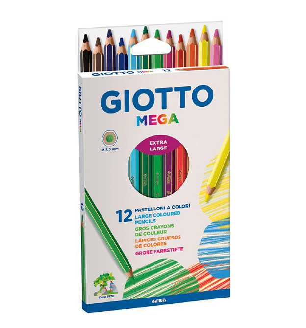 CONFEZIONE DA 12 PASTELLI GIOTTO- MEGA