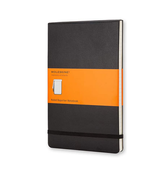 MOLESKINE- RULED REPORTER NOTEBOOK COPERTINA RIGIDA NERA