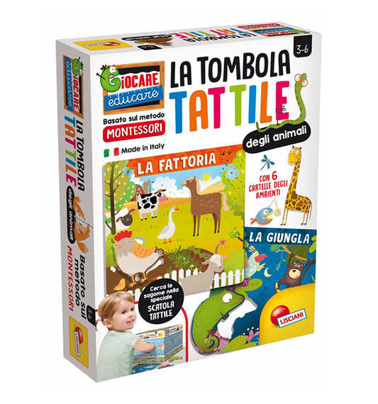 GIOCO LISCIANI- MONTESSORI LA TOMBOLA TATTILE DEGLI ANIMALI