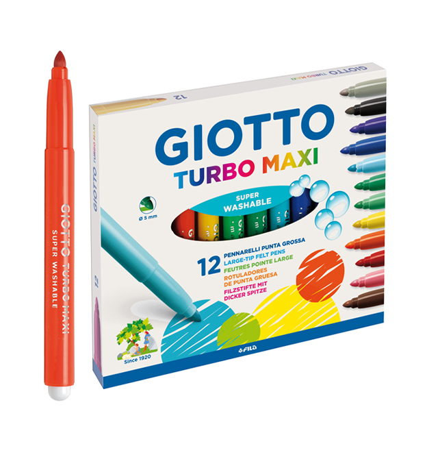 CONFEZIONE DA 12 PENNARELLI GIOTTO- TURBO MAXI